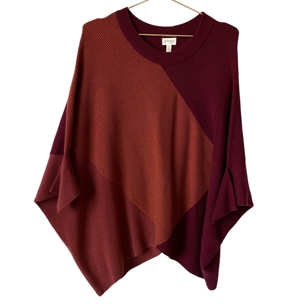 Greige Poncho sweater size L new